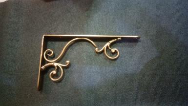 Brass accessories of wall Item Code U30MAB size high 170 mm. deep 300 mm.flat bar 25 mm.